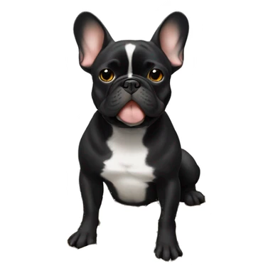 Black-and-tan French bulldog laying on big pile of gold coins sticker