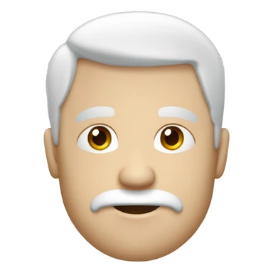 Hombre blanco sin cabello y ojos azules lana tanto un dado como ok sticker