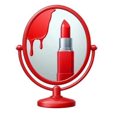 Lipstick on mirror sticker
