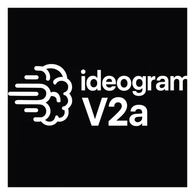 recreate this logo with text of "ideogram V2a", MAKE IT FIT IN SQAURE  sticker