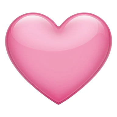 glossy, see-through pink heart frutiger aero style sticker