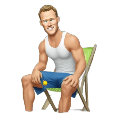 Jonathan Toews as a beach bum sticker