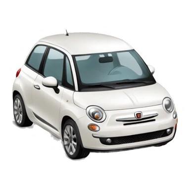 Small jack Russell driving White Fiat 500L 2010  sticker