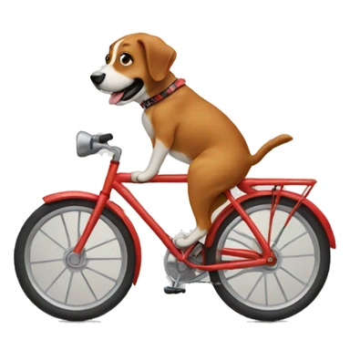 Dog on a bike sticker