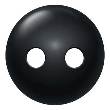 Black Ball with MB written on it. Nothing else no holes. sticker