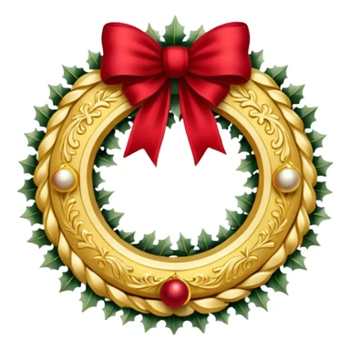 Luxary Christmas wreath with gold

 sticker