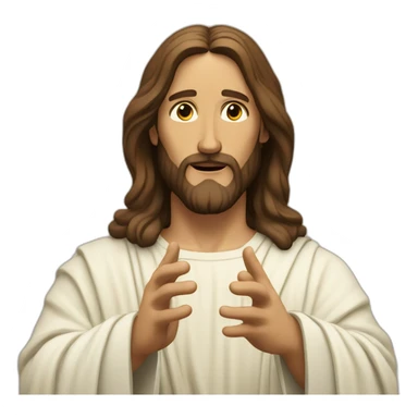 Jesus reaching out for us sticker