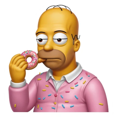 homer simpson with a donnut sticker