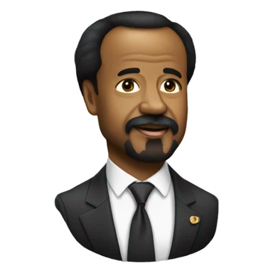 Paul biya avec une longue barbe blanche  sticker