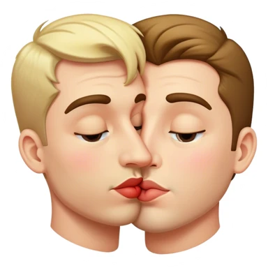 Gay man kissiny sticker
