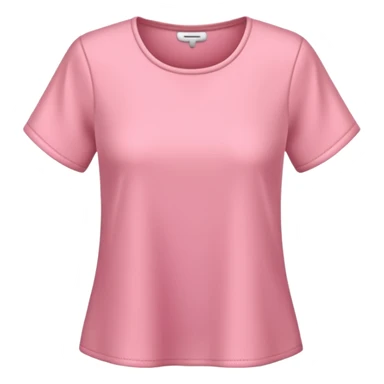 Rose-pink  top with short sleeves, soft fabric, gentle lighting, isolated on plain background. Complete plain, no textures. sticker