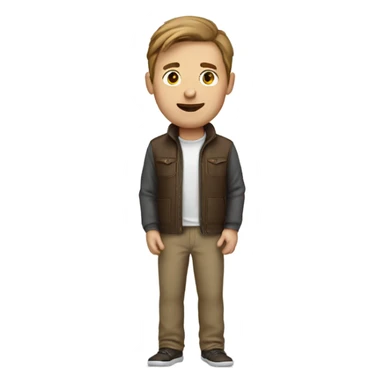 white man brown hair with macbook sticker