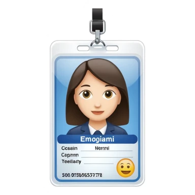 identification card with photo, name, and ID number sticker