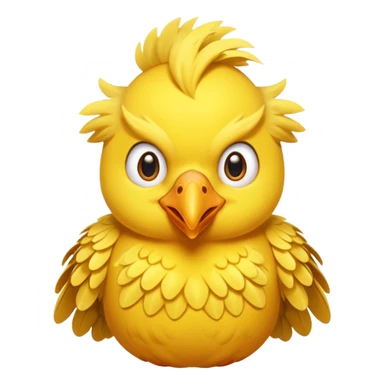 Give me a bird in yellow. make her angry  sticker
