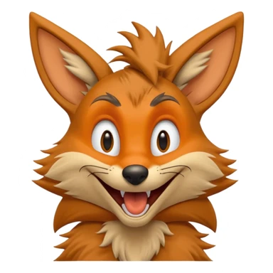 wile e coyote laughing sticker