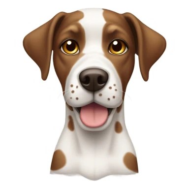 brown and white spotted short hair dog sticker