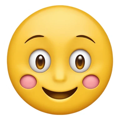 make a yellow emoji face looking to the left with circle open eyes and a horizontal line for a mouth sticker