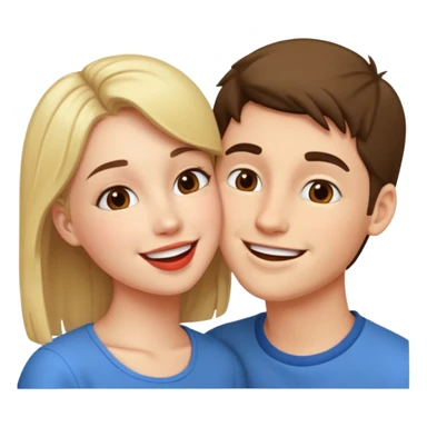 young people kissing  sticker