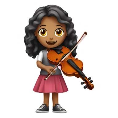 Girl playing violin sticker