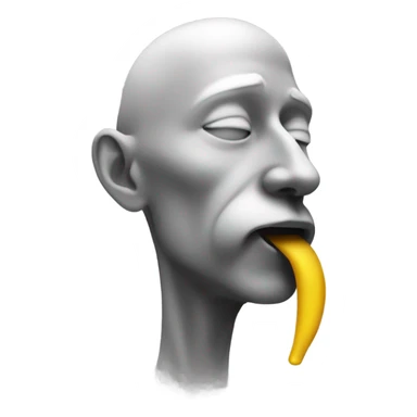 A profile view of a single yellow emoji colored nose, inhaling scent fumes  sticker