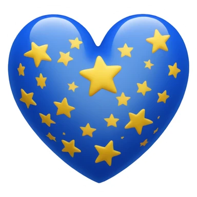 blue heart with EU europe stars sticker