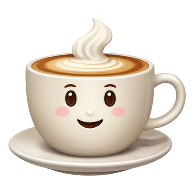 Cappuccino in giant white mug without a face on it sticker