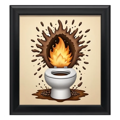 blowing up the toilet with poop sticker