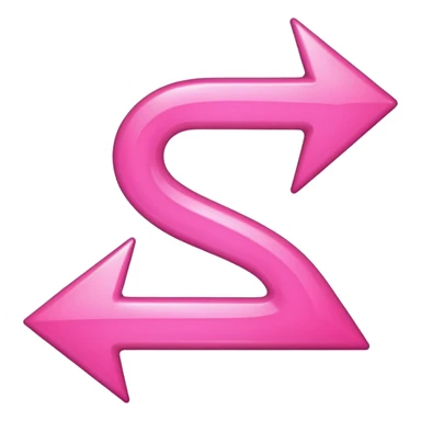 Pink curved arrow sticker