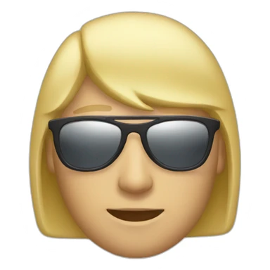 blonde guy with cap and mirroring sunglasses sticker