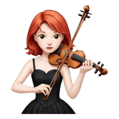 RED HAIR  FEMALE VIOLINIST sticker