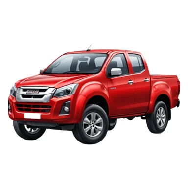 red isuzu d-max pickup truck sticker