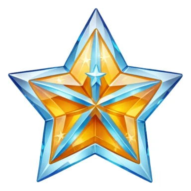 carved crystal star a shining "$" symbol sticker