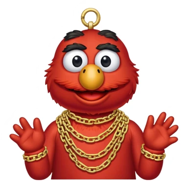 elmo ganster sticker