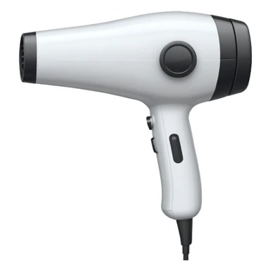 Blowdryer outline white sticker