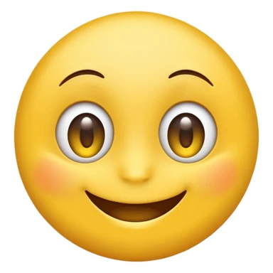 “Create a high-quality, bright yellow emoji with expressive, playful eyes and a big, cheerful smile. It should look cute, funny, and instantly relatable, like the classic 😂 emoji, with smooth shading, a clean design, and a friendly, cartoon style.” sticker