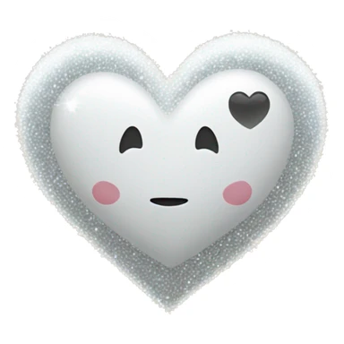 heart with white sparkles sticker