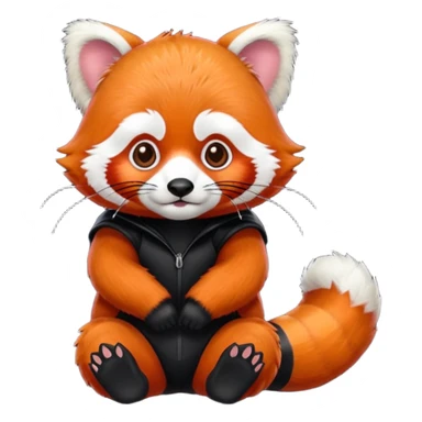 a red panda with spider suit sticker