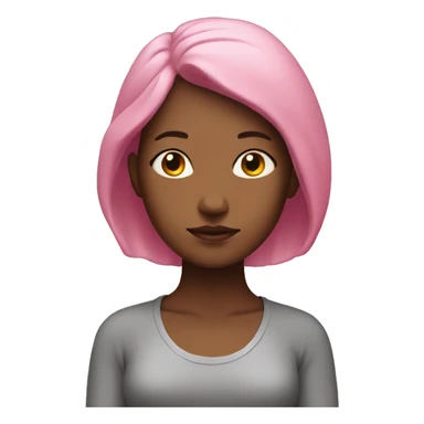 Meditation girl with pink hair sticker
