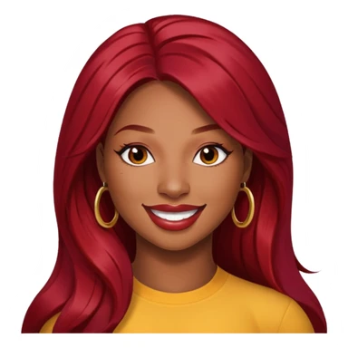 Megan Thee Stallion with long dark red hair  sticker