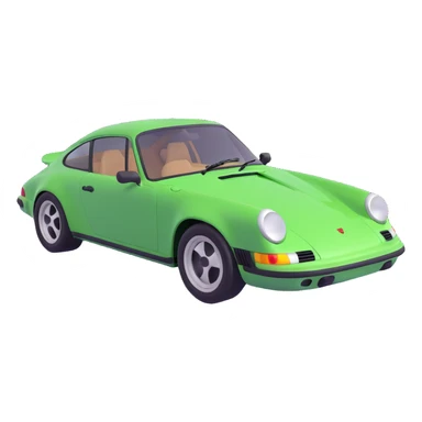 green porsche 911 sticker