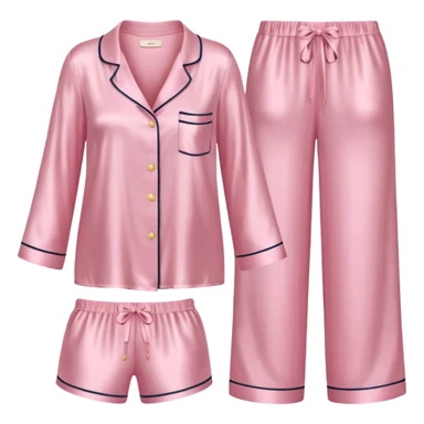 Light pink silk pyjamas set sticker