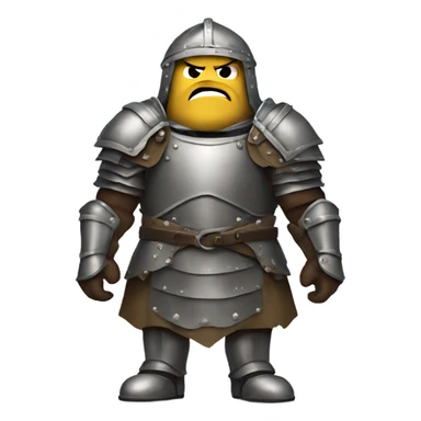 gigantic angry evil man in the armor sticker