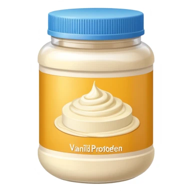 vanilla protein powder jar labeled vanilla picture icon sticker
