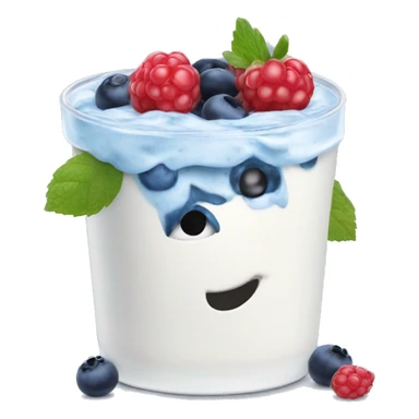 Jogurt with blueberrys sticker