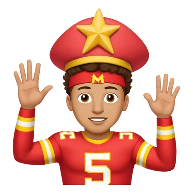 Patrick mahomes waving to patrick star sticker