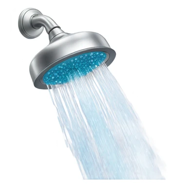 Glitter pouring from the showerhead sticker