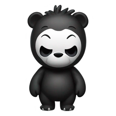 Winnie the Pooh mixed with Venom from marvel sticker
