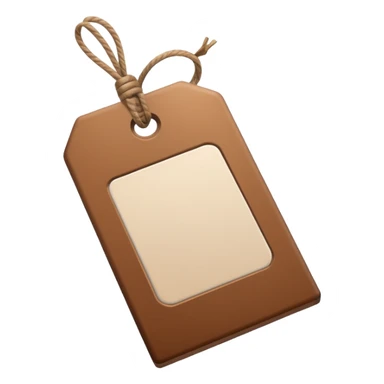 brown white Price tag sticker