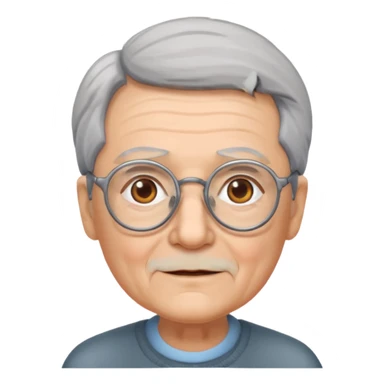 elderly with glasses sticker