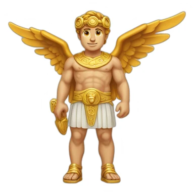Hermes mythologic god with wings sandals sticker